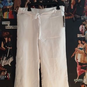 NWT White Linen Pants